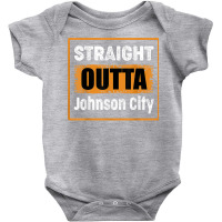 Straight Outta Johnson City Tennessee Usa Retro Hintage T Shirt Baby Bodysuit | Artistshot