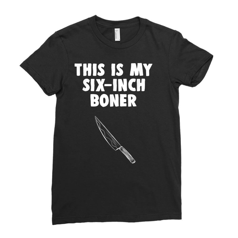 Funny Butcher T Shirt Boning Knife Humor Gift Ladies Fitted T-Shirt by cm-arts | Artistshot