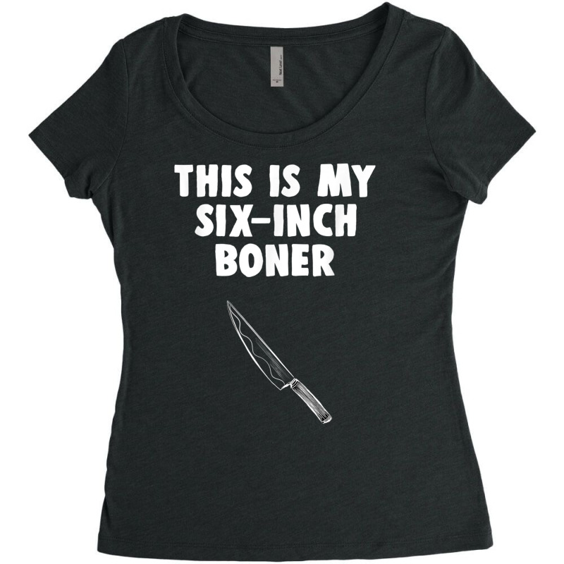 Funny Butcher T Shirt Boning Knife Humor Gift Women's Triblend Scoop T-shirt by cm-arts | Artistshot