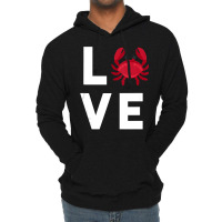 I Love Crabs Cute Crab Lover Crustacean Seafood Crab Lightweight Hoodie | Artistshot