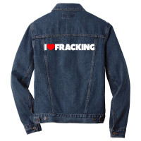 I Love Fracking Men Denim Jacket | Artistshot