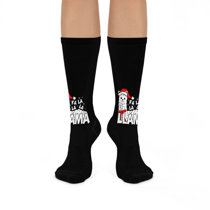 Cute Llama Shirt   Fa La La La Llama Christmas T Shirt Crew Socks | Artistshot