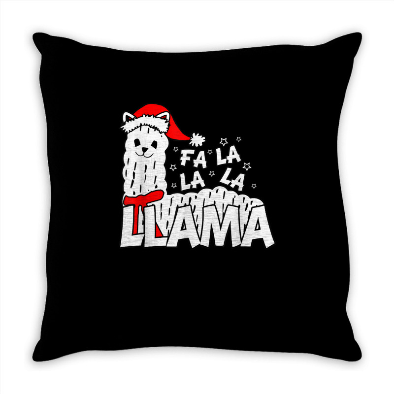 Cute Llama Shirt   Fa La La La Llama Christmas T Shirt Throw Pillow | Artistshot