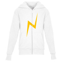 Lightning Bolt (yellow) Youth Zipper Hoodie | Artistshot