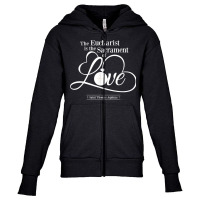 St Thomas Aquinas Quote Eucharist Is The Sacrament Of Love T Shirt Youth Zipper Hoodie | Artistshot