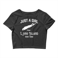 Long Island New York Souvenir For Women, Girl, Wife Map T Shirt Crop Top | Artistshot