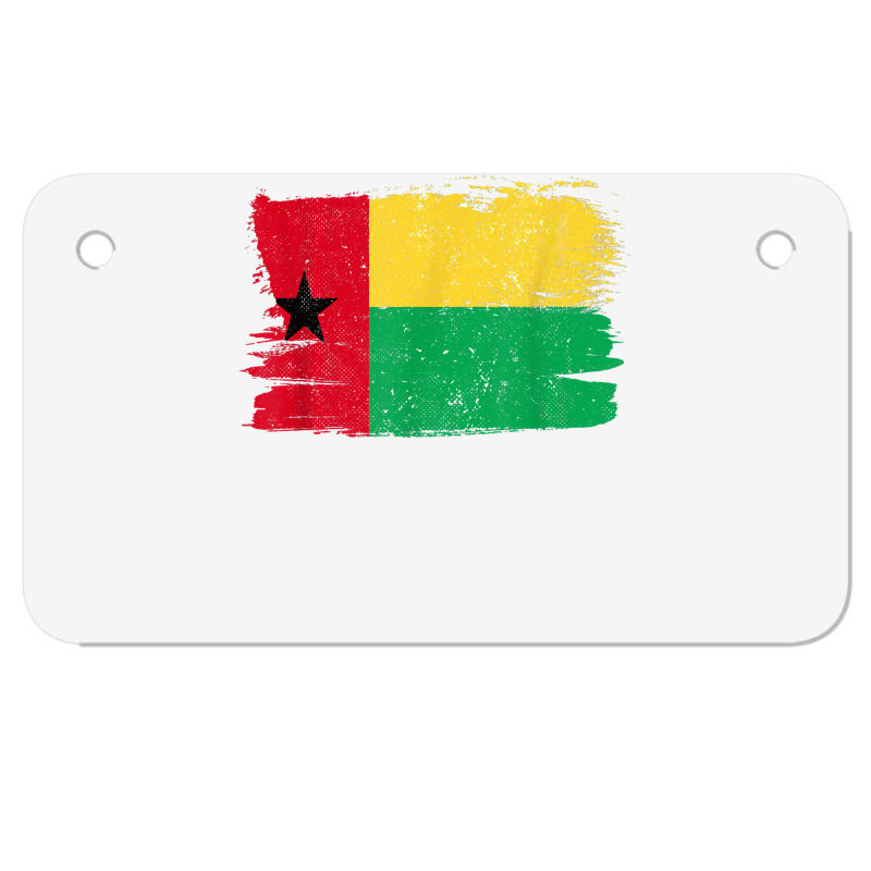 Guinea Bissau Flag Pride Friendship Proud Peace Vintage T Shirt Motorcycle License Plate | Artistshot