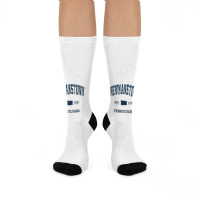 Newmanstown Pennsylvania Pa Vintage Athletic Navy Sports Des T Shirt Crew Socks | Artistshot