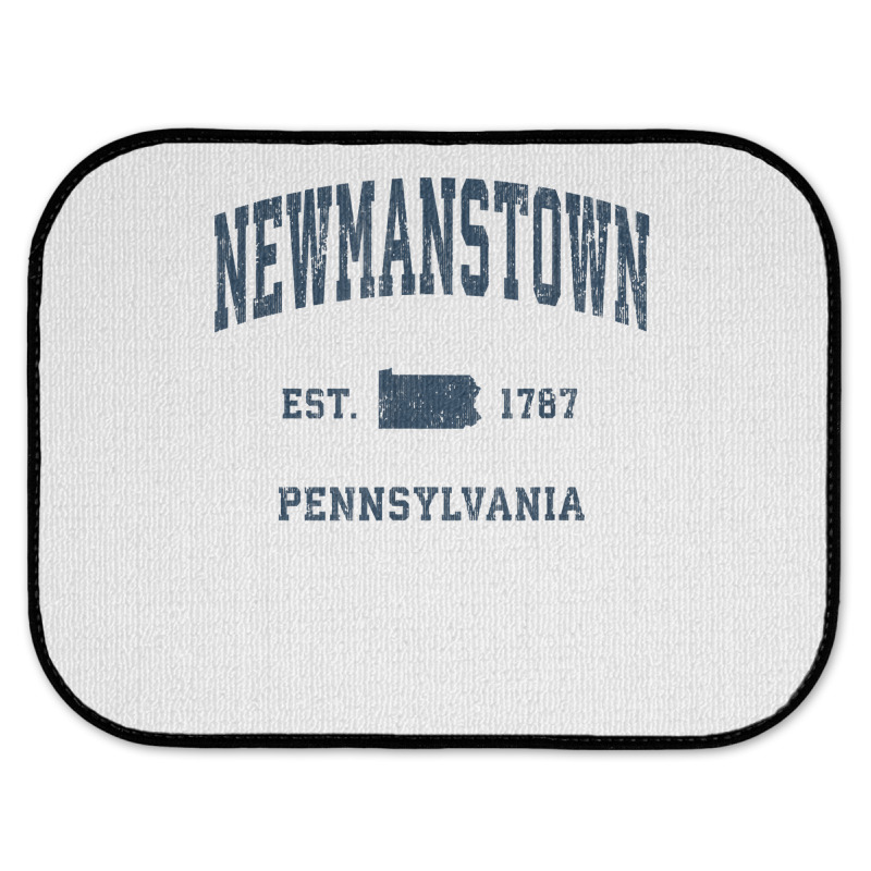 Newmanstown Pennsylvania Pa Vintage Athletic Navy Sports Des T Shirt Rear Car Mat | Artistshot