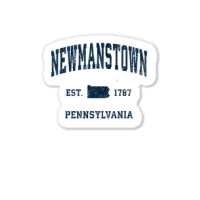 Newmanstown Pennsylvania Pa Vintage Athletic Navy Sports Des T Shirt Sticker | Artistshot