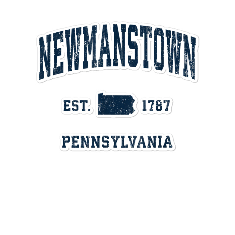 Newmanstown Pennsylvania Pa Vintage Athletic Navy Sports Des T Shirt Sticker | Artistshot