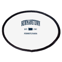 Newmanstown Pennsylvania Pa Vintage Athletic Navy Sports Des T Shirt Oval Patch | Artistshot