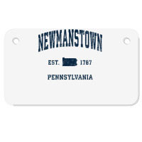 Newmanstown Pennsylvania Pa Vintage Athletic Navy Sports Des T Shirt Motorcycle License Plate | Artistshot