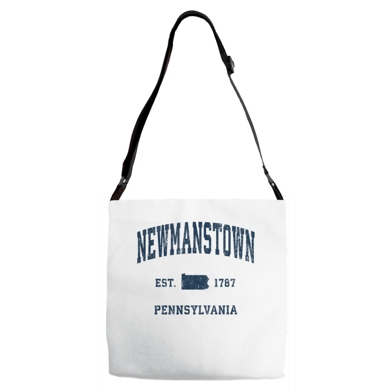 Newmanstown Pennsylvania Pa Vintage Athletic Navy Sports Des T Shirt Adjustable Strap Totes | Artistshot