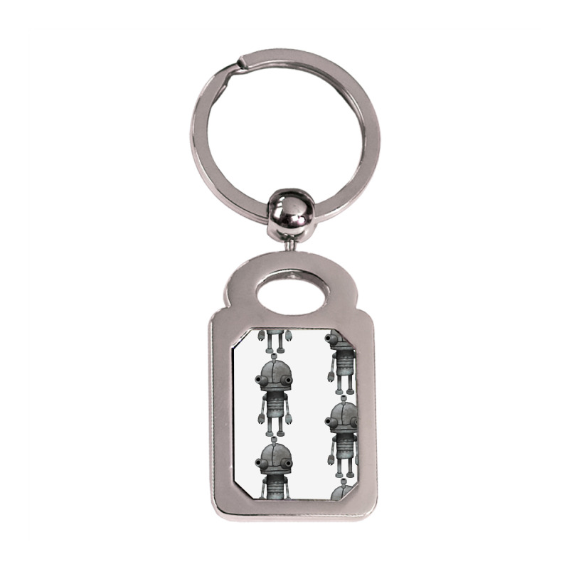 Machinarium Little Robot Silver Rectangle Keychain | Artistshot