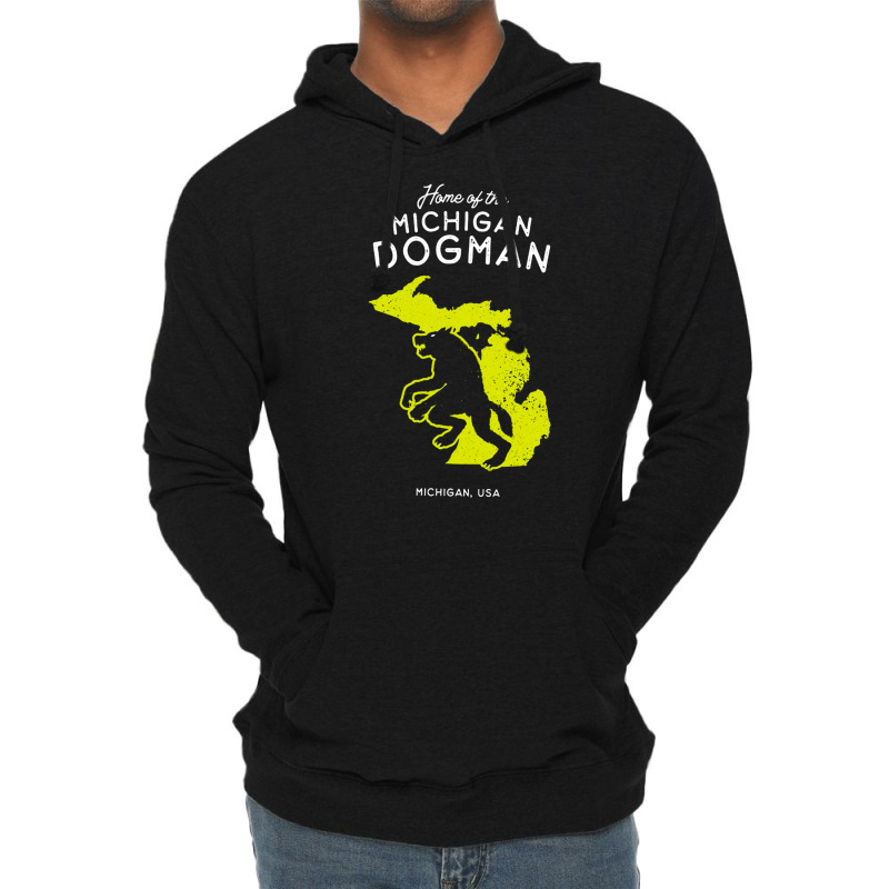 Home Of The Michigan Dogman, Home, Of The Michigan, Dogman, Home Of Th Lightweight Hoodie | Artistshot