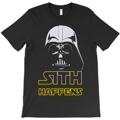 Star Wars Darth Vader Sith Happens Funny Quote T-shirt Designed By Mdk Art