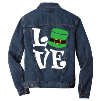 Saint Patrick's Day Love Lettering T Shirt Men Denim Jacket | Artistshot