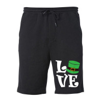 Saint Patrick's Day Love Lettering T Shirt Fleece Short | Artistshot