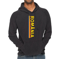 Romanian Language Left Side Text And Flag Stripe Long Sleeve T Shirt Vintage Hoodie | Artistshot