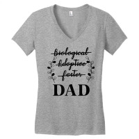 Mens Biological Adoptive Foster Dad Adopted Daughter Son Adoption T Sh Women's V-neck T-shirt | Artistshot