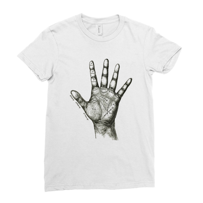 Palmistry Hand T Shirt Psychic Gifts T Shirt Ladies Fitted T-Shirt by cm-arts | Artistshot