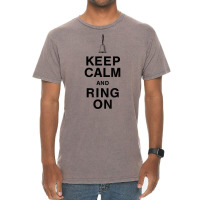 Keep Calm And Ring On For Bell Choir Members Hand Bell T Shirt Vintage T-shirt | Artistshot