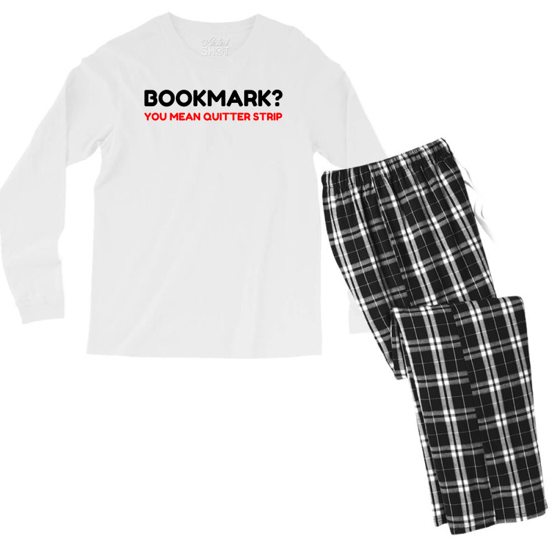 Bookmark Quitter Strip Men's Long Sleeve Pajama Set by Perfect Designers | Artistshot