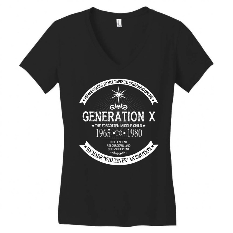 The Forgotten Middle Child Gen X Generation X 60s 70s 80s Women's V-neck T-shirt | Artistshot