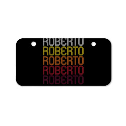 roberto retro wordmark pattern   vintage style t shirt Bicycle License Plate | Artistshot