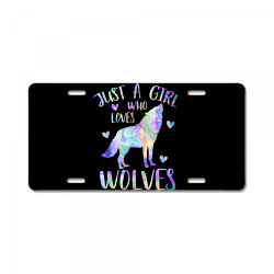 loves wolves wolf face, t shirt License Plate | Artistshot