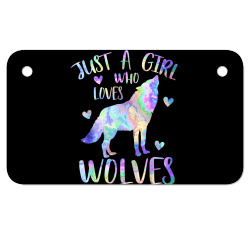 loves wolves wolf face, t shirt Motorcycle License Plate | Artistshot