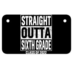 straight outta sixth grade class of 2022 6th grade graduate sweatshirt Motorcycle License Plate | Artistshot
