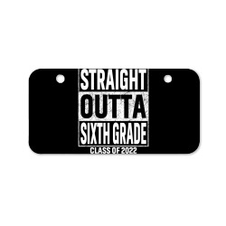 straight outta sixth grade class of 2022 6th grade graduate sweatshirt Bicycle License Plate | Artistshot