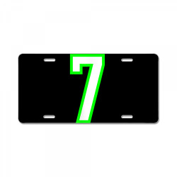 sports team jersey 7 white lime jersey number 7 t shirt License Plate | Artistshot