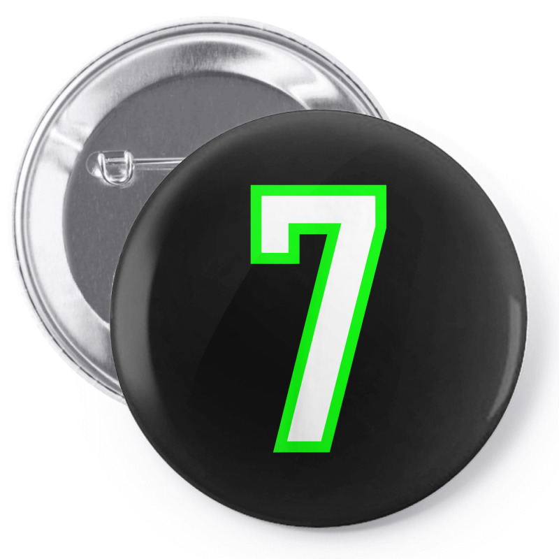 Sports Team Jersey 7 White Lime Jersey Number 7 T Shirt Pin-back Button | Artistshot