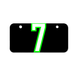 sports team jersey 7 white lime jersey number 7 t shirt Bicycle License Plate | Artistshot