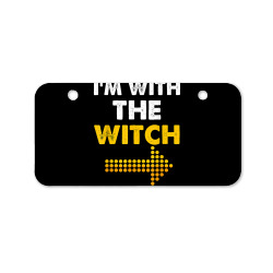 i'm with the witch shirt funny halloween couple costume t shirt Bicycle License Plate | Artistshot