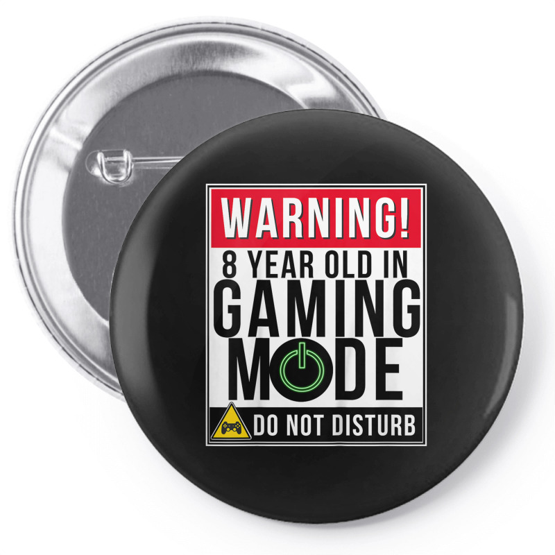 Kids Funny 8 Year Old T Shirt Birthday Gift For Gamers Pin-back Button | Artistshot