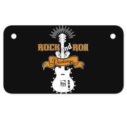 Rock And Roll Vintage Metal Guitar Rock Music Band Classic  Copy Motorcycle License Plate | Artistshot