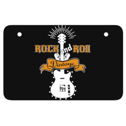 Rock And Roll Vintage Metal Guitar Rock Music Band Classic  Copy ATV License Plate | Artistshot