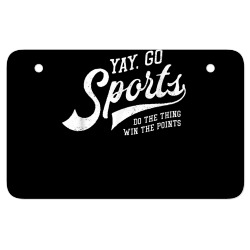yay go sports! vintage funny sports t shirt ATV License Plate | Artistshot