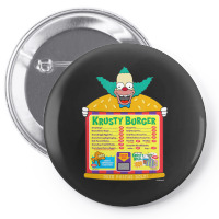 The Simpsons Krusty The Clown Krusty Burger Menu Pin-back Button | Artistshot