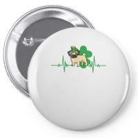 Pug Dog Heartbeat Leprechaun Hat Shamrock St Patricks Day T Shirt Pin-back Button | Artistshot