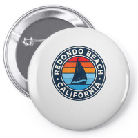 Redondo Beach California Ca Vintage Sailboat Retro 70s T Shirt Pin-back Button | Artistshot