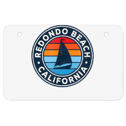 redondo beach california ca vintage sailboat retro 70s t shirt ATV License Plate | Artistshot