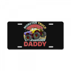 Mens Vintage Retro Monster Truck Daddy Driver Lover Father's Day License Plate | Artistshot