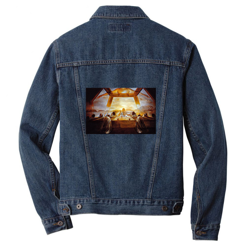 The Sacrament Of The Last Supper Dali Surrealist Men Denim Jacket | Artistshot