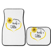 Womens Tita Gift Happiness Is Being A Tita Raglan Baseball Tee Full Set Car Mats | Artistshot