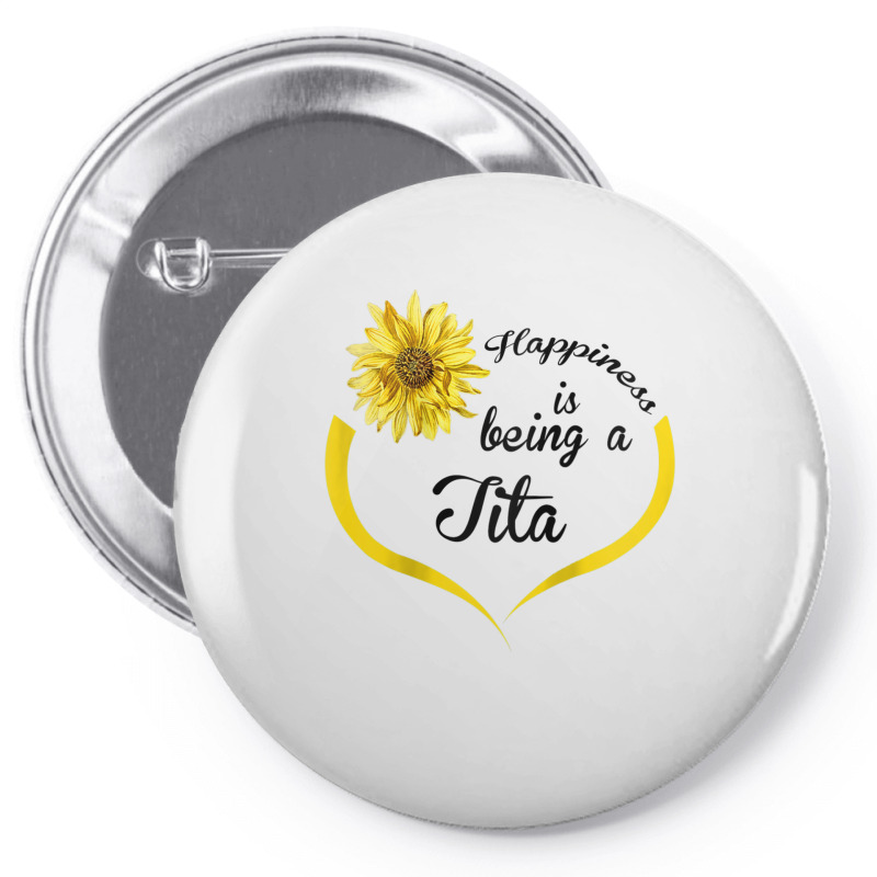 Womens Tita Gift Happiness Is Being A Tita Raglan Baseball Tee Pin-back Button | Artistshot